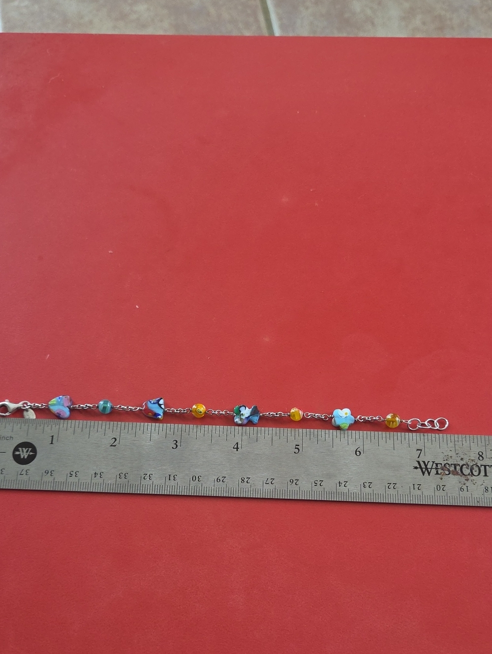 Original Genuine Sterling Silver Tous Murano Glass Bracelet